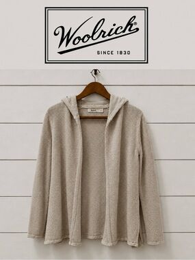 WOOLRICH beige Open front cardigan size S
